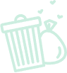 decoratieve prullenbak illustratie